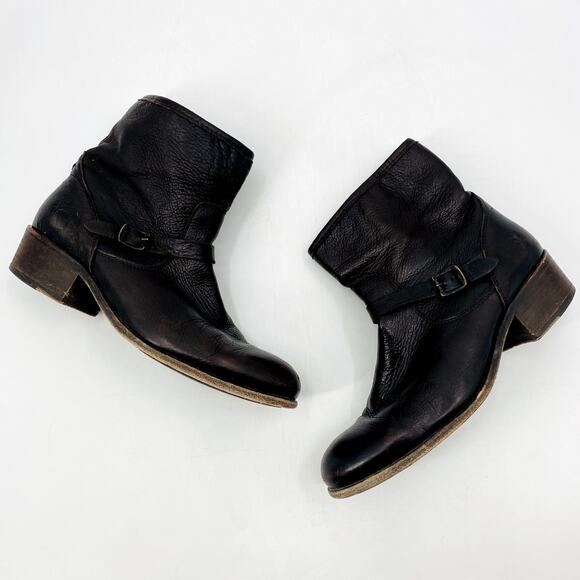 Frye Brown Maroon Leather Ankle booties - Picture 1 of 7